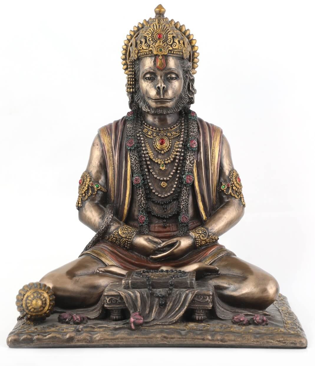 Copper Finish Sitting Hanuman Statue