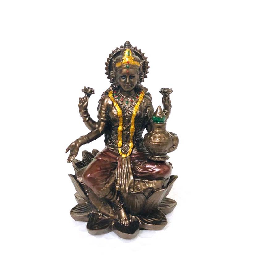 Copper Finish Lakshmi Mini Statue