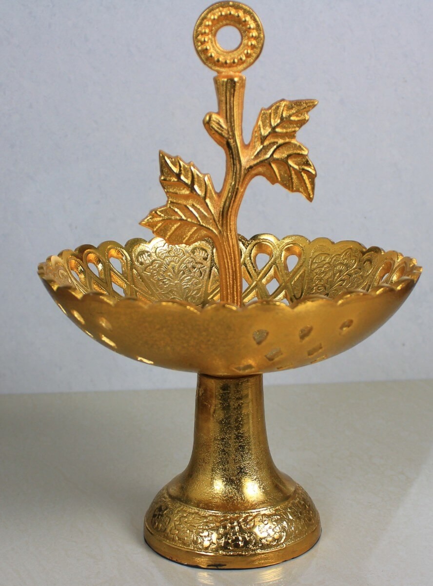 Gold Finish Aluminium Bowl | Food Serving Bowl